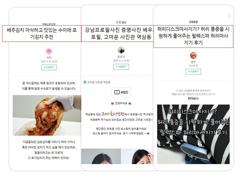 네이버 블로그 예시 이미지